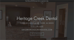 Desktop Screenshot of heritagecreekdental.com